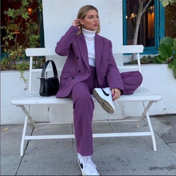 Zara Pants - ZARA WOMEN’S 2 PIECE SUIT in plum (Small)